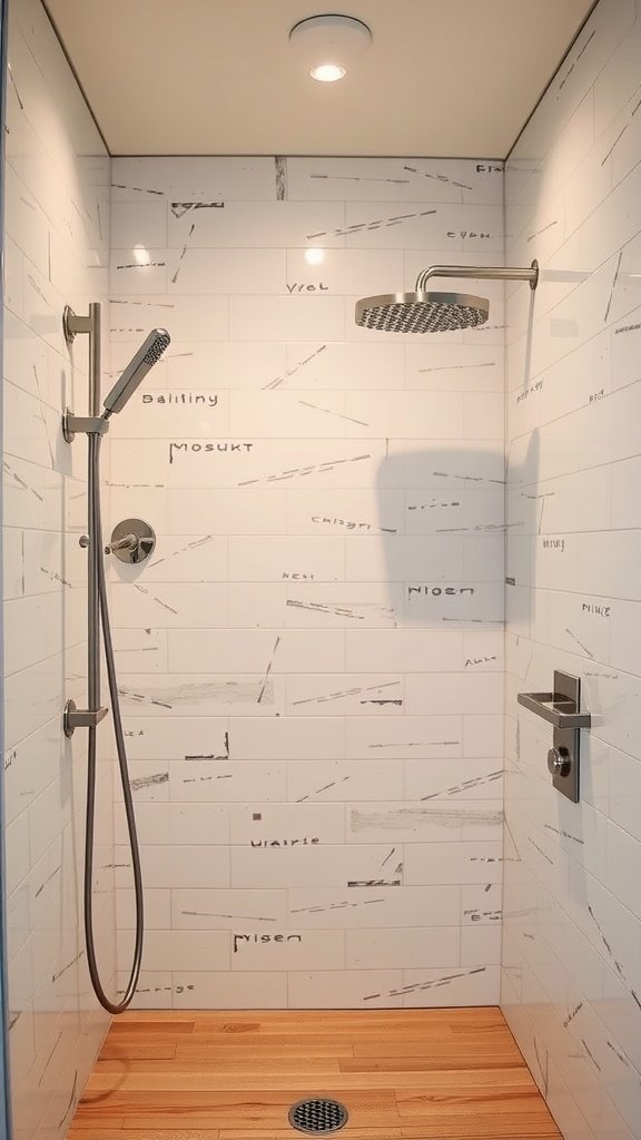 A modern shower with easy-to-reach controls.