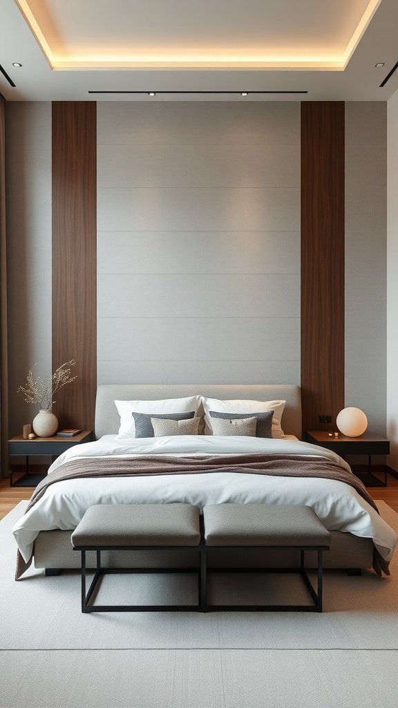 A bedroom surrounded by tropical plants and leafy decor, featuring a bed with colorful bedding and a cozy atmosphere.