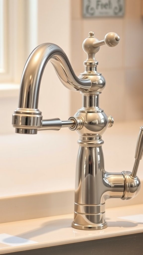 A modern faucet with a sleek design, showcasing timeless style.