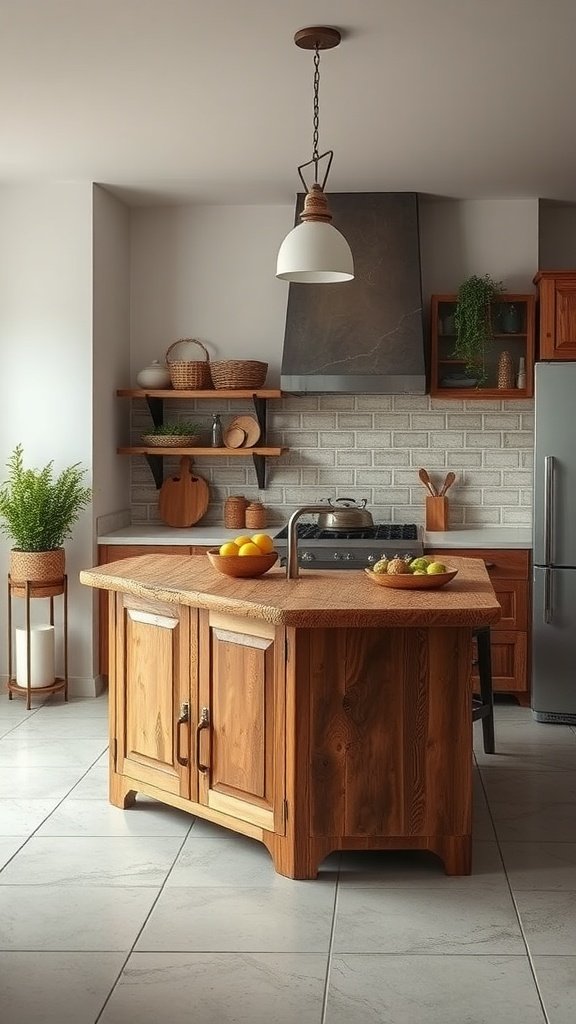 Modern kitchen design featuring sustainable materials and classic charm