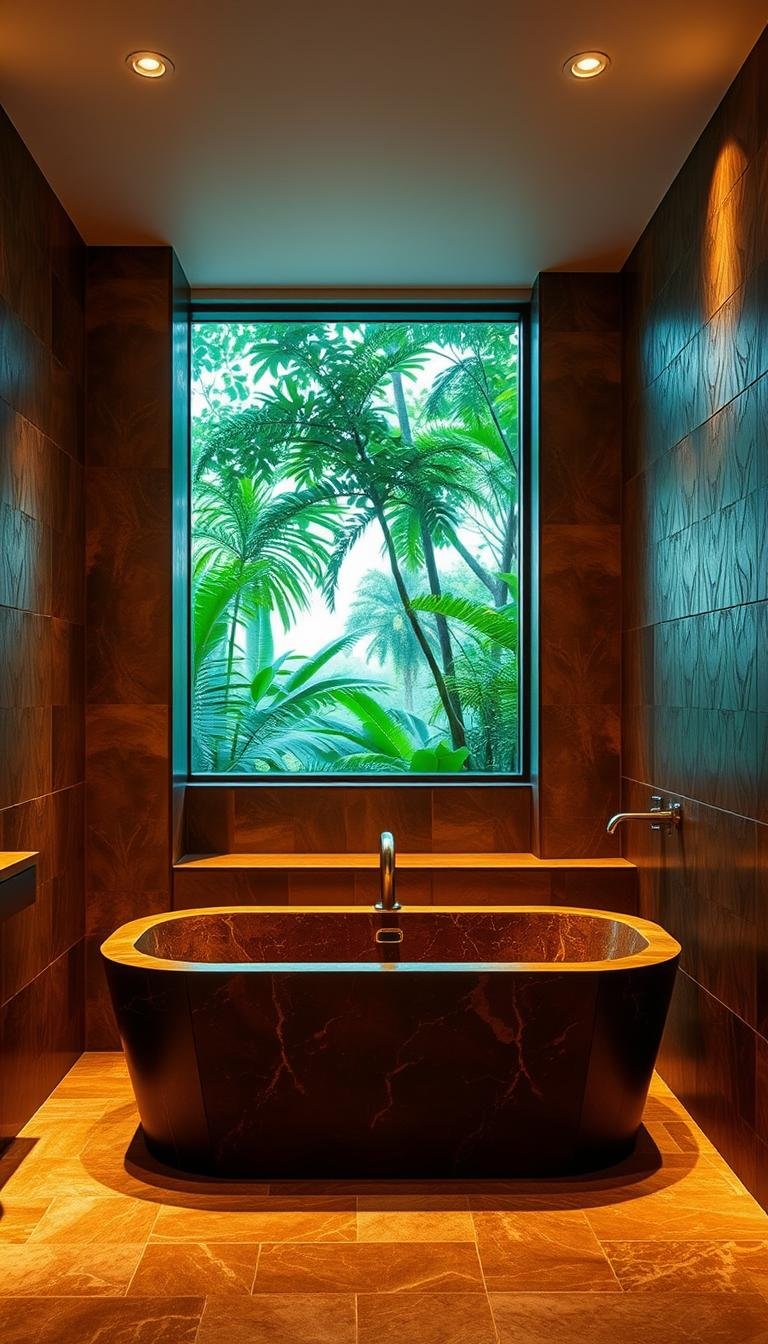 brown bathroom