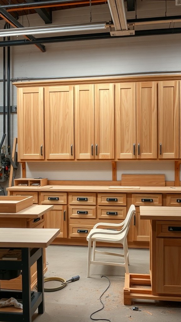 A stylish kitchen featuring tan lower cabinets and white upper cabinets, showcasing a two tone design.