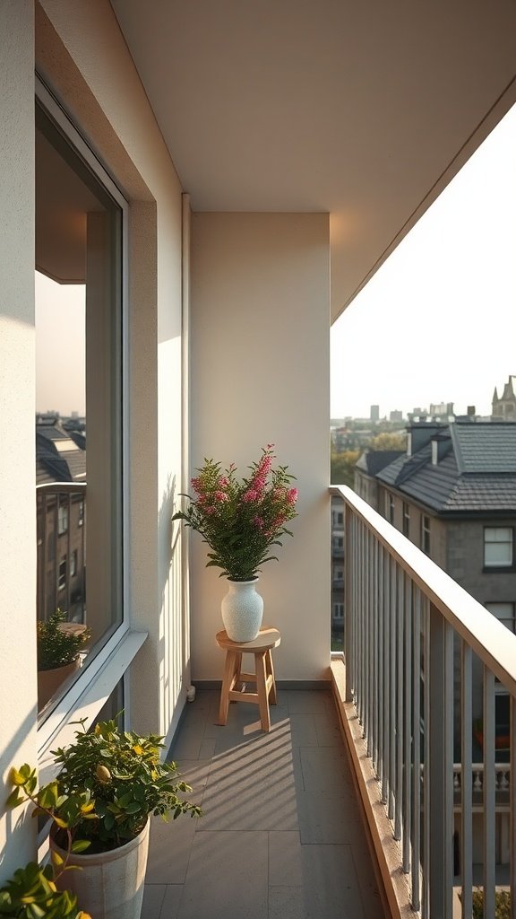 A sunlit hallway with mirrors reflecting light.
